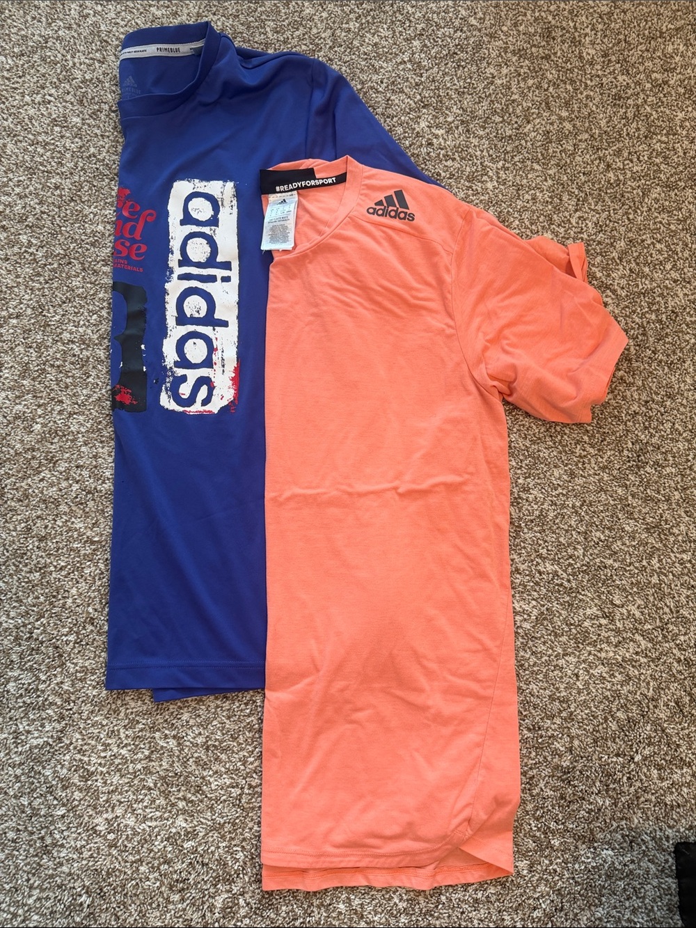adidas Mens Aeroready and Primeblue Athletic Shirt Bundle of 2 - Size L